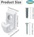 24 Pack White Down Wall Clip Closet Shelves Clips Wire Shelf Loop Clips Plastic Heavy Duty Wire Shelf Brackets Included Clips Screws and Expansion...