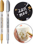 MYARTOOL Metallic Marker Pens, Gold and Silver Metallic Permanent Markers for Artist Illustration, Crafts, Gift Card Making, Scrapbooking, Fabric,...