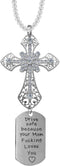 Car Hanging Ornament Cross Charm,Car Mirror Decor Hanging,Cross for Car Mirror Hanging,Cross Car Mirror Hanger(B)...