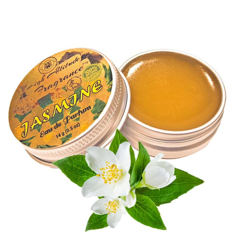 JASMINE Perfume - Eau de Parfum - Solid Balm - Natural Essential Oils Aromatherapy Fragrance (Grandiflorum, Sambac, Gardenia, Magnolia, White Cham...