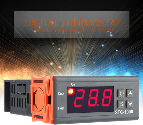 Temperature Controller , STC-1000 Digital Temperature Controller with Sensor Temp Sensor Electric Thermostat Control 110-220V...