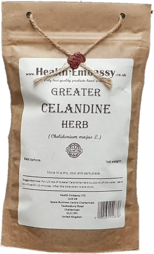 Health Embassy Greater Celandine Herb | Chelidonium Majus L | 100% Natural (50g)...