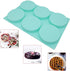 6-Cavity Large Cake Molds Silicone Round Disc Resin Coaster Mold Non-Stick Baking Molds, Mousse Cake Pan, French Dessert, Candy, Soap (Green)...
