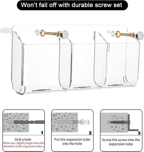 Cosmos Remote Control Stand Wall Mount Phone Holder with Removeable Block Wall Shelf Cell Phone Charging Brackets Holder Multipurpose Storage Orga...