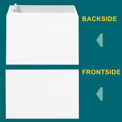9x12 Booklet Envelopes - 15 pack - Mailing Envelopes Self Seal - Plain White Envelopes with Peel & Seal Closure - Open-Side 9 x 12 Envelopes - 28 ...