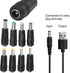 11PCS USB to DC Power Cable with 8 Plug Connectors 5.5x2.1 Multi Function DC Interchangeable Plug 5V Compatible with Cameras Tablets Phones Power ...