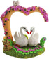 Aquarium Ornaments -Resin Heart Shaped Swan Aquarium Supplies for Theme Decorations Fish Tank Aquatic Plants Accessories...