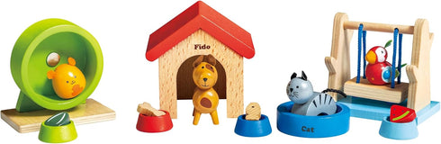 Hape Family Pets Wooden Dollhouse Animal Set 2...