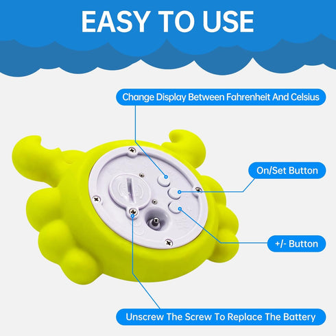 b&h Baby Bath Thermometer, Toddlers Bathtub Water Thermometer, Baby Room and Bath Floating Toy Safety Thermometer, Fahrenheit and Celsius...