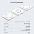 Wireless Charging Station: 3 in 1 Foldable Charging Station for iPhone, Wireless Charger for iPhone 15, 14, 13 Pro Max, Apple Watch & AirPods, Whi...