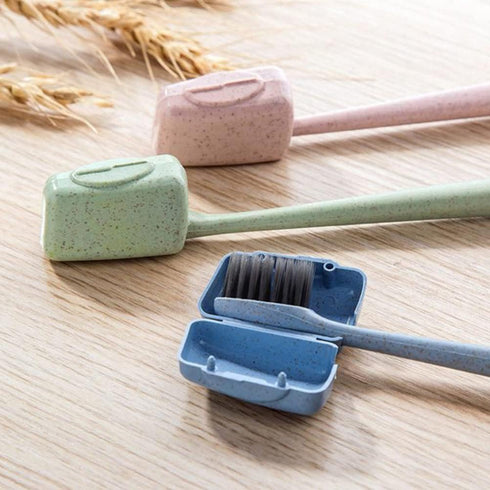 Multicolor Mini Toothbrush Head Covers, 4 Pack, Straw Portable Tooth Brush Holders for Travel, Household, Bathroom...