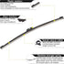 Rear Wiper Arm Blade Replacement for Ford Explorer 2011-2023,Escape 2013-2023,2015-2019 Lincoln MKX Back Windshield Wiper Blade Arm Set -Original ...
