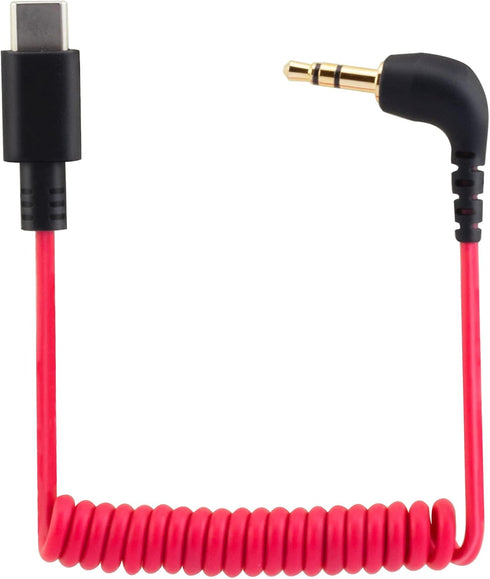 for Rode Wireless GO 2 / ME/Pro USB C to 3.5mm TRS Microphone Adapter Mic Cable, for Hollyland Lark M1 / M2 / MAX / 150 / M1 / MAX Duo DAC Coiled ...