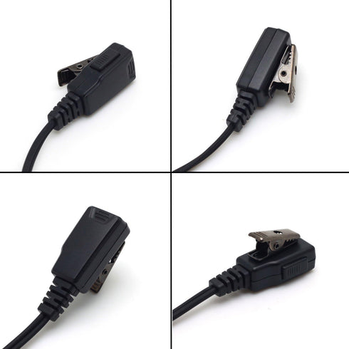 G-Shape Ear Earpiece Headset with PTT Button & Mic for Kenwood Radio NX-200 TK-180 TK-380 TK-480 TK-2180 TK-3180 TKR-830 Multi-pin...