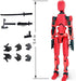 T13 Action Figure,Dummy 13 Action Figure Lucky 13 Action Figure 3D Printed Multi-Jointed Movable, Nova 13 Action Figure Toy (Black+Red)...
