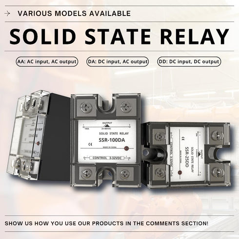 Solid State Relay AC to AC 60A 1PC,AC to AC 80-280V Input to 24V-480V Output,SSR Switch for Industrial Automation Devices...