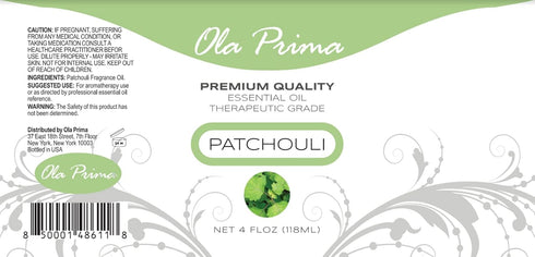 Ola Prima Oils 4oz - Patchouli Essential Oil - 4 Fluid Ounces - Patchouli Essential Oil Pure - Patchouli Oil - Patchouli Aromatherapy Oil - Patcho...