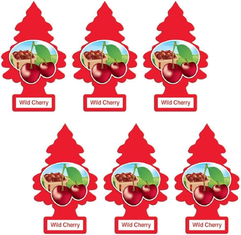 LITTLE TREES Car Air Freshener | Hanging Paper Tree for Home or Car | Wild Cherry | Pack of 6...