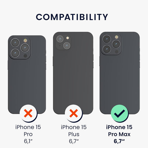 kwmobile Camera Lens Protector Compatible with iPhone 15 Pro Max (2 Pack) - Clear Tempered Glass Phone Lenses Protectors......