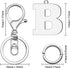 Alphabet Keychain Letter A-Z Keychain Metal Initial Alphabet Key Ring for Men Women Backpack Car Key Chain Decoration (Letter B)...