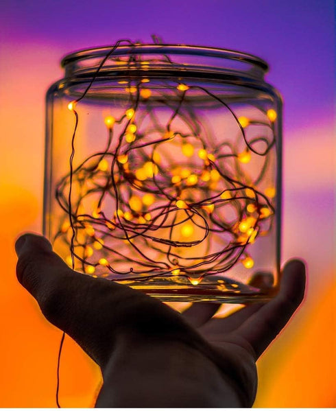 suddus 33ft 100 LED Outdoor String Lights, Warm White Fairy Lights Battery Operated with Remote, Led Twinkle Lights for Bedroom, Dorm, Backyard, W...