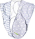 Baby Swaddle Blanket Adjustable for 0-3 Months - Newborn to Infant Baby Swaddle Wrap Set (3 Pack - Gray Cloud, Stripe, Stars) for Baby Boy Girl Ge...