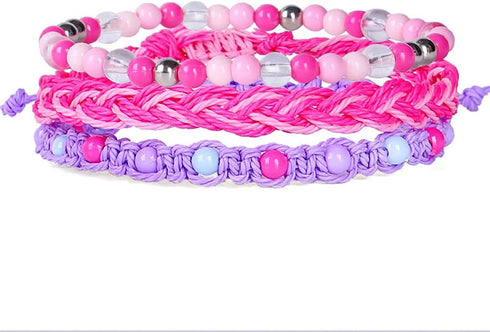 Caiyao Bohemian Beach Bead Waterproof String Bracelets Ocean Surfer Woven Braided Rope Bangle Boho Stretch Friendship Bracelets for Women Girls Je...