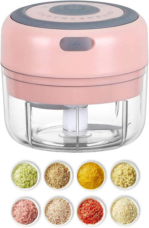 Electric Mini Garlic Mincer, 100ML USB Vegetable Onion Chopper, Portable Small Food Processor for Ginger, Chili, Vegetables...