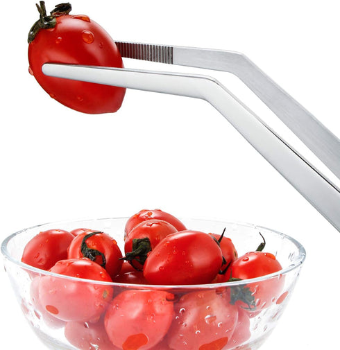 MSY BIGSUNNY Kitchen Cooking Tweezers Culinary Curved Tip Tongs (1, 12")...