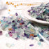 Fluorite Tumbled Stone Chips Natural Crushed Chip Bulk 7mm-9mm Crystal Pieaces for Aquarium Vase Plant Fish Tank Air Plants Decoration Jewelry DIY...