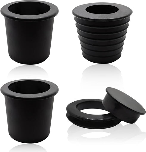Patio Table Umbrella Hole Rings, 4 Pcs Silicone Patio Table Umbrella Hole Ring, and Cap Set, Umbrella Cone Wedge Plug for 2 to 2.5 Inch Patio Tabl...