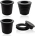 Patio Table Umbrella Hole Rings, 4 Pcs Silicone Patio Table Umbrella Hole Ring, and Cap Set, Umbrella Cone Wedge Plug for 2 to 2.5 Inch Patio Tabl...