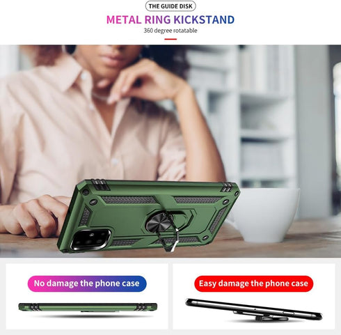 Samsung A71 5G Case, A71 5G Phone Case with Screen Protector, Military Grade Protective Cases with Ring for Samsung Galaxy A71 5G (Military Green)...