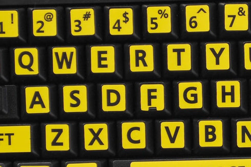 English US Large Letters Yellow Keyboard Stickers...