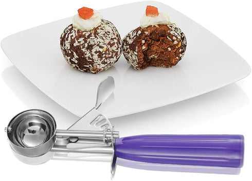 Ice Cream Scoop, Small Size Cookie Scoop Melon Baller Scoop with Trigger Release for Meatballs Melon, Ice Cream Scoop Stainless Steel Scoopers (Sm...