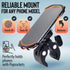 Upgraded 2025 Bicycle & Motorcycle Phone Mount - The Most Secure & Reliable Bike Phone Holder for iPhone, Samsung or Any Smartphone. Stress-Resist...