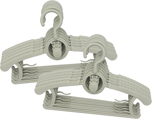 Baby Hangers 30 Pack, 360° Swivel Hook, Adjustable Kids Hangers According to Clothing Size, Suitable for Babies and Children (Gray)...