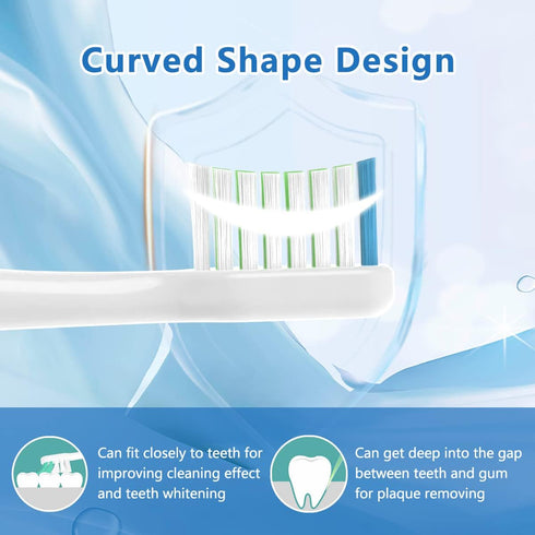 Sonic Replacement Brush Heads STRB-5WB Compatible with Waterpik Complete Care 9.0 (CC-01), 5.0 (WP-862), Soft Bristle, 5 Count (White-5Pack)...