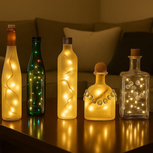 Novelty Lights 8.5 Feet 20 Bulb Clear Mini Light String on Green Wire, Non-Connectable Incandescent Fairy Lights for Bottles and Crafts, 4" Bulb S...