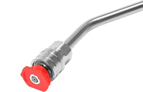 RIDGE WASHER Pressure Washer Extension Wand, 45 Degree Curved Angled Attachment Lance for Undercarriage and Gutter Rod, 1/4 Quick Connect, 15 Inch...