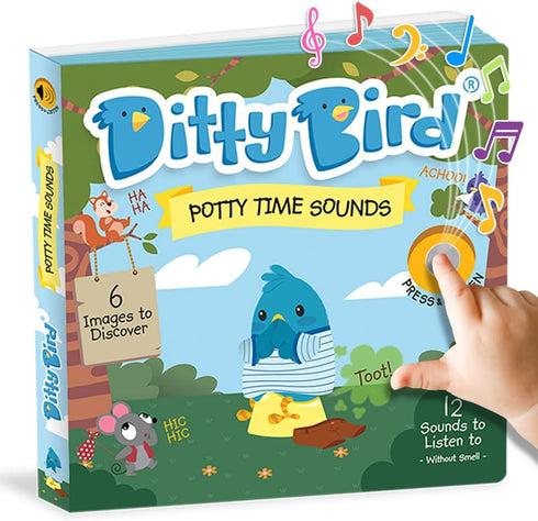 DITTY BIRD Board Books for Toddlers 1-3 | Potty Time Sound Book |Toilet Training Nursery Rhyme Toys | Interactive Toddler Books for 1 Year Old to ...