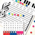 Magnetic Dry Erase Board Notes Reading Board Small Dry Erase Whiteboard for Music Class Classroom Music Teacher Piano...