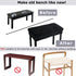 SINOSSO Soft Velvet Piano Bench Cover, (20"- 26.5") L x (11.8"- 15.7") W Rectangle Stretch Washable Stool Upholstered Protector Slipcover, (S, Bla...