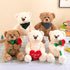 Teddy Bear Stuffed Animal with Rose, Soft Cuddly Stuffed Plush Bear, Gifts for Kids Baby Toddlers on Baby Shower, Valentine's Day (Brown with Rose...