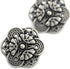 Bezelry 12 Pieces Gothic Flower Art Metal Shank Buttons 18mm (11/16 inch) (Antique Silver)...