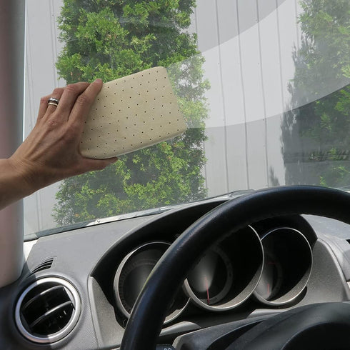 Evelots Car Windshield Cleaner Chamois, 2 Pack, Window Glass Defogger Sponge, Beige...