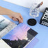 Photo Album 6x8 25 Inner Pages Personal A5 6 Ring Photocard Binder with DoubleSided 1 Pocket Sleeves Set, Clear Purple Glitter PVC Binder Cover an...
