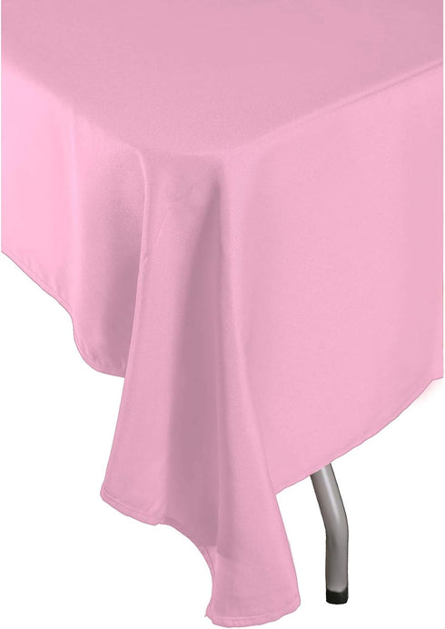 Square Tablecloth - 54 x 54 Inch Pink - Polyester - Perfect for 6 Foot Table, Parties, Holidays & More...