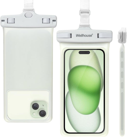 wellhouse Waterproof Phone Pouch, Waterproof Phone Case for iPhone 15 14 13 12 Pro Max XS Samsung, IPX8 3D Cellphone Dry Bag Beach Essentials -Lum...