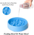 JASGOOD Slow Feeder Dog Bowl for Medium Dogs Slow Feeding Interactive Bloat Stop Dog Bowls,Blue,Medium...